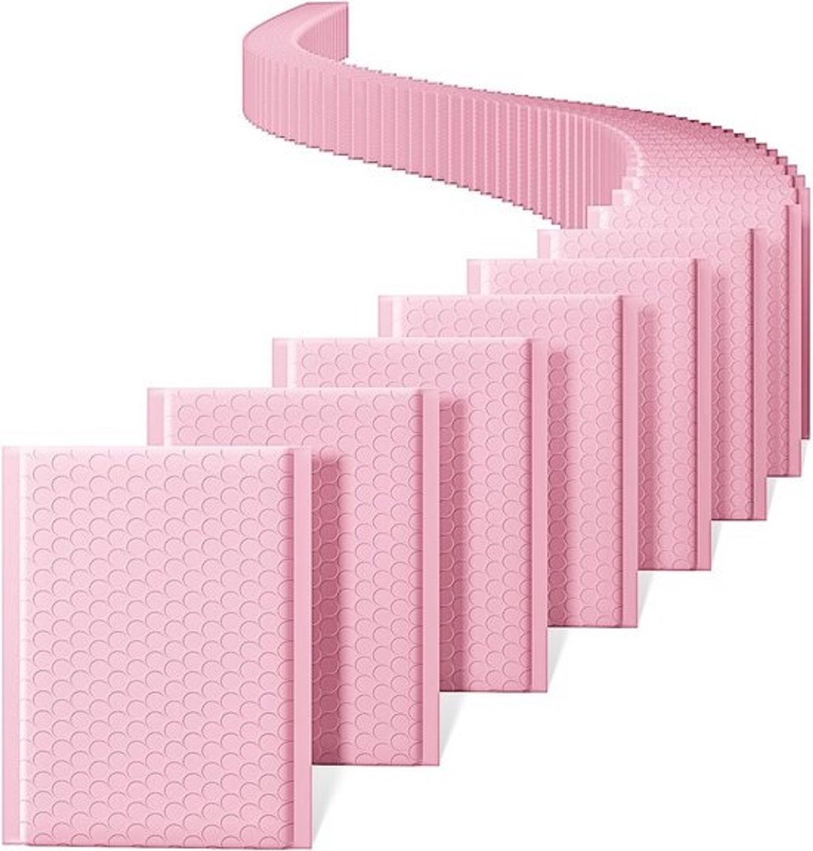 Luchtkussen-enveloppen met noppenfolie voor cd's en sieraden - Zelfklevende enveloppen - Sakura Pink - 15,3 x 22,9 cm - 50 stuks