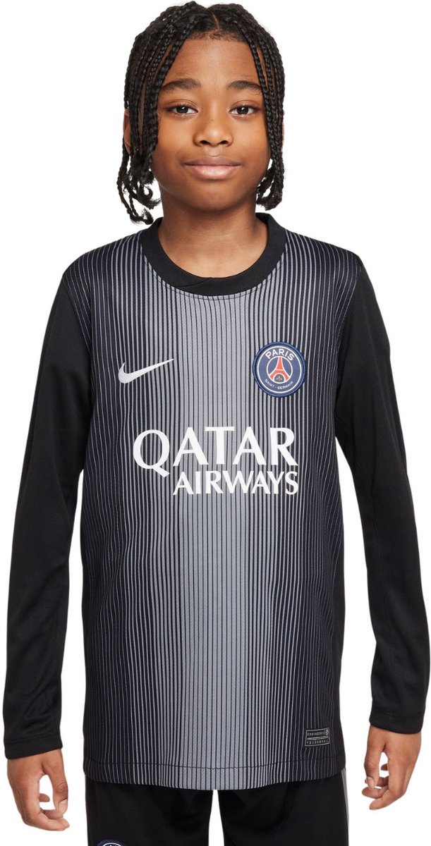 Nike T-shirt PSG Goalkeeper Stadium 2025/26 Zwart - Maat S
