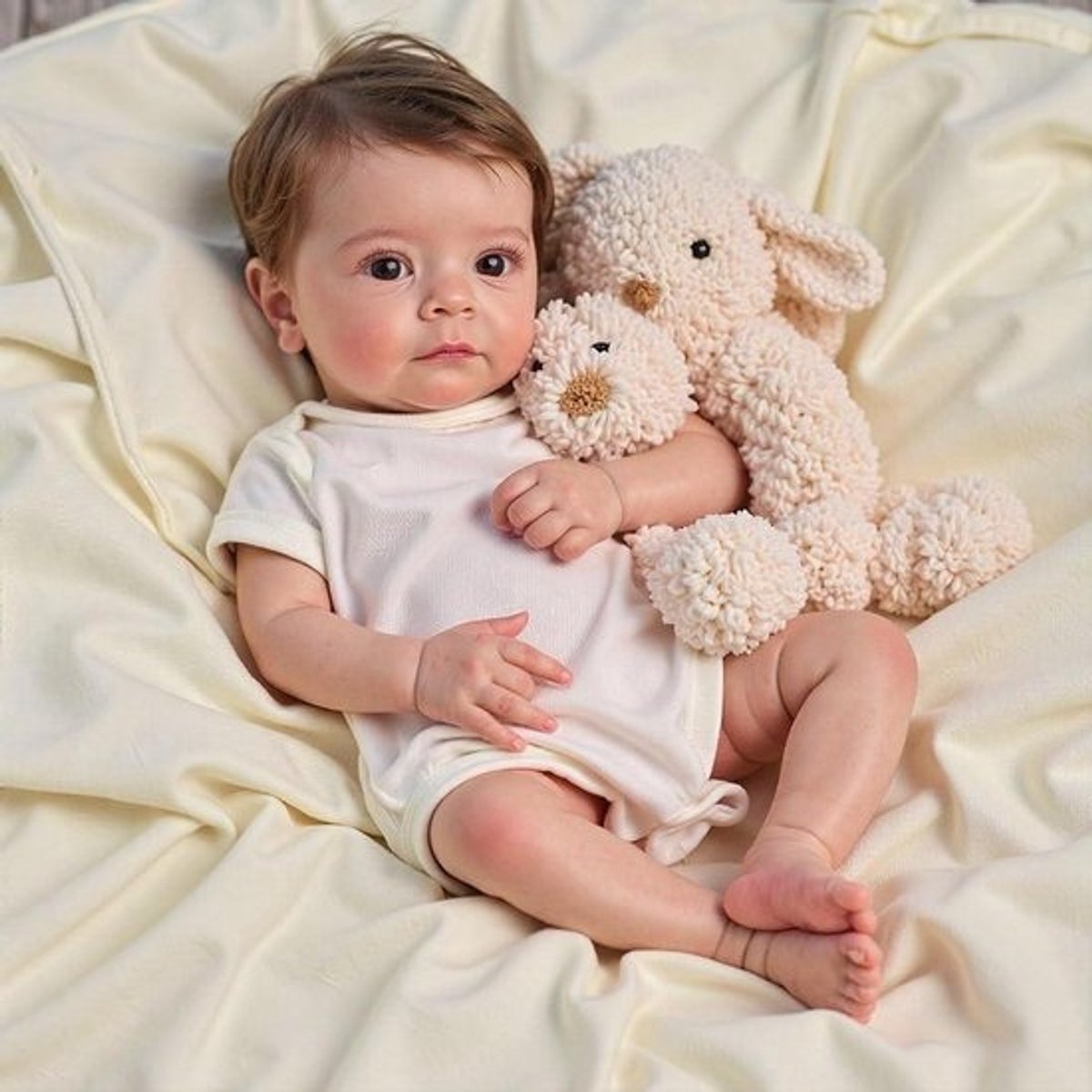 Babypop Siliconen - Reborn pop Levensechte pop - Spel & Ontwikkeling - Anatomisch Correct - 48 cm - Wit