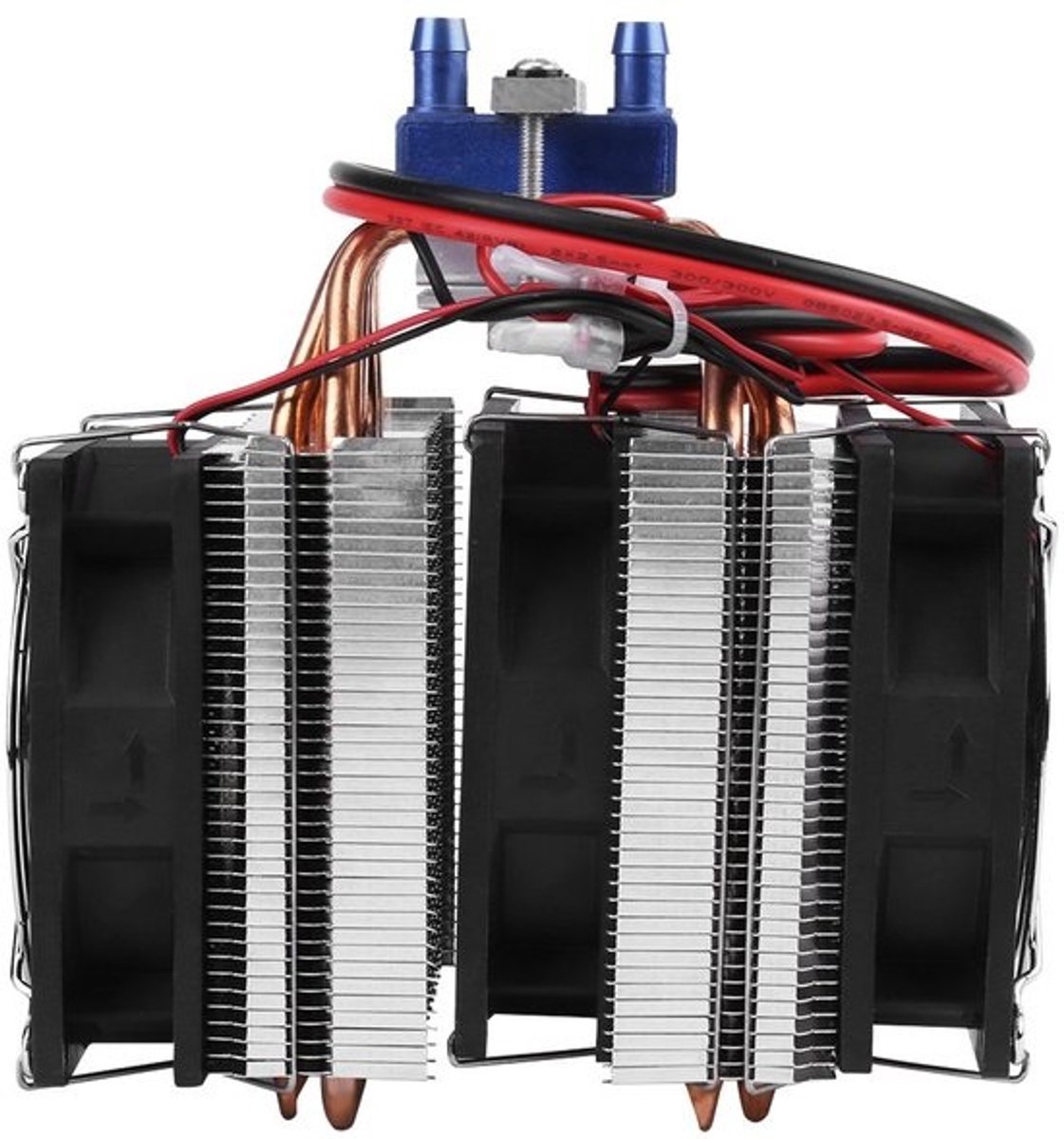Thermo-elektrische Koeler - Halfgeleider Waterkoeler - Aquarium Temperatuur Regelen - Snelle Koeling Koperen Pijpen - 30L Aquarium - Zwart