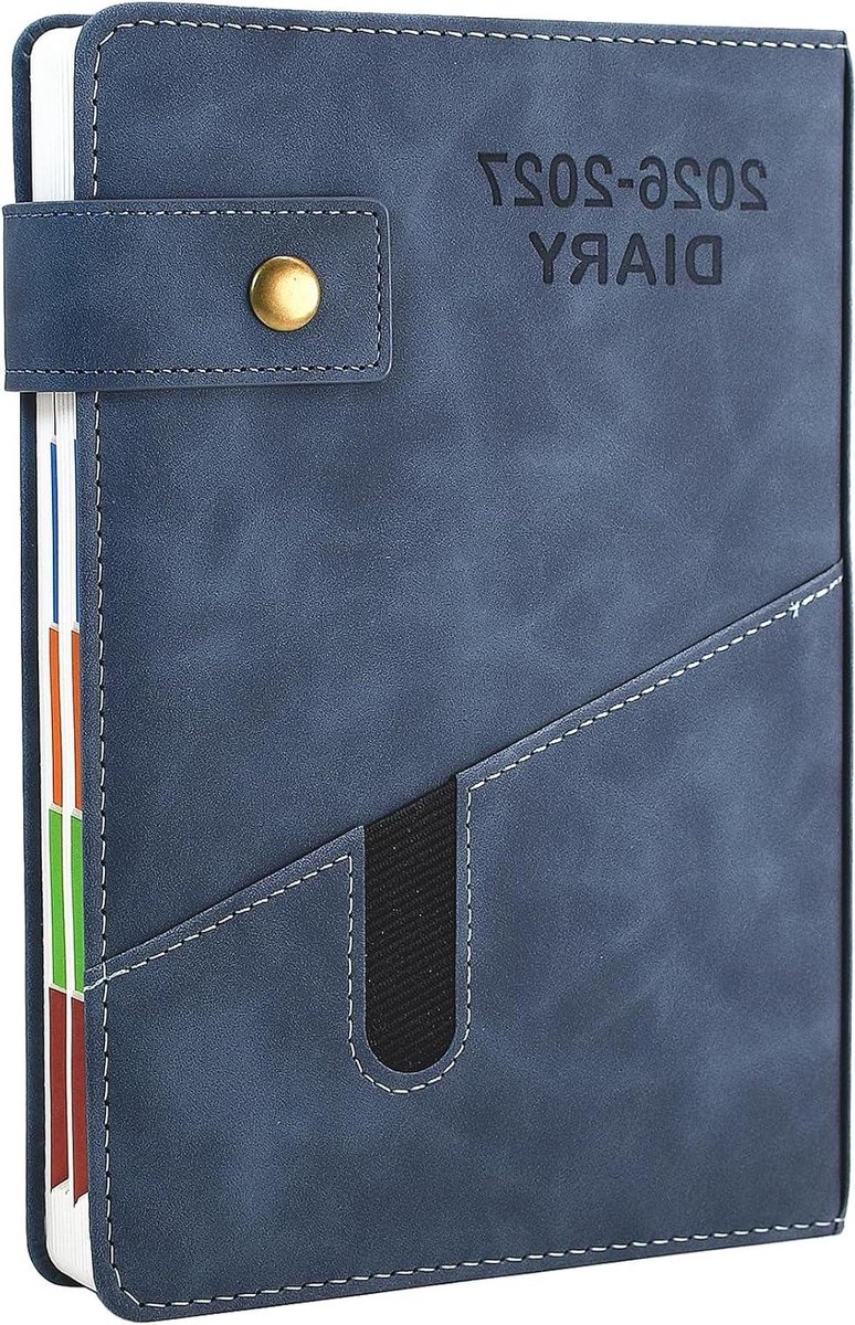 Academisch dagboek - Productiviteit planner - Dagelijkse planning - Pagina per dag - A5 formaat - Blauw