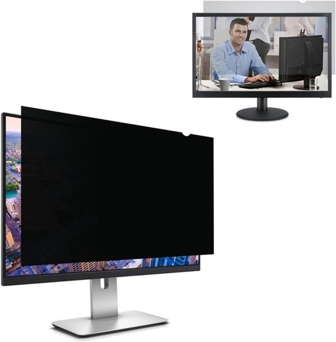 24 inch Privacyfilter Breedbeeld Monitor (16:9) - Anti Spy & Blauw Licht - Schermbeveiliging