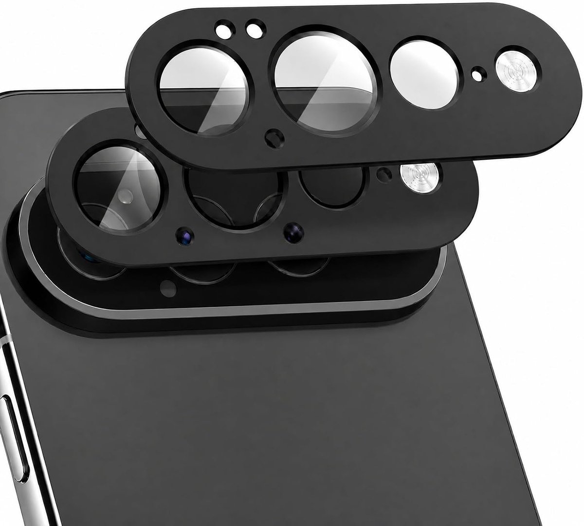 Zandarix Camera Lens Protector Geschikt voor Google Pixel 11 Pro XL - Ultra Dun - Compatibel met Hoesje - 2 Stuks - Zwart