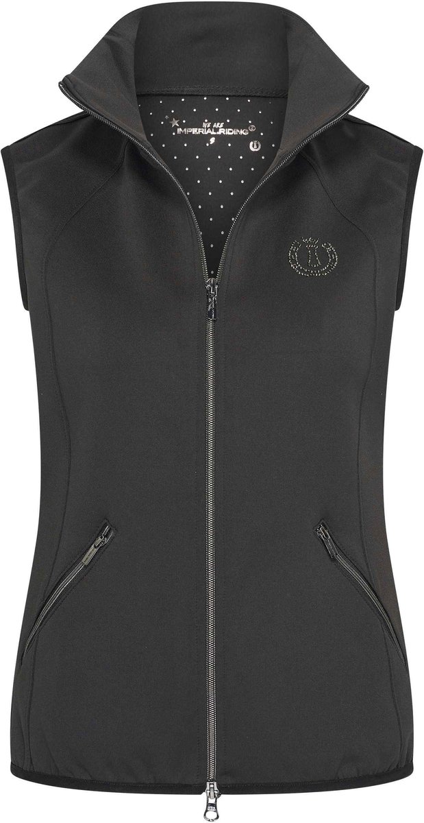 Rijgilet voor meisjes Imperial Riding Sporty Air Zwart