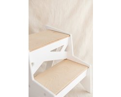 Houten opstapje - Wit