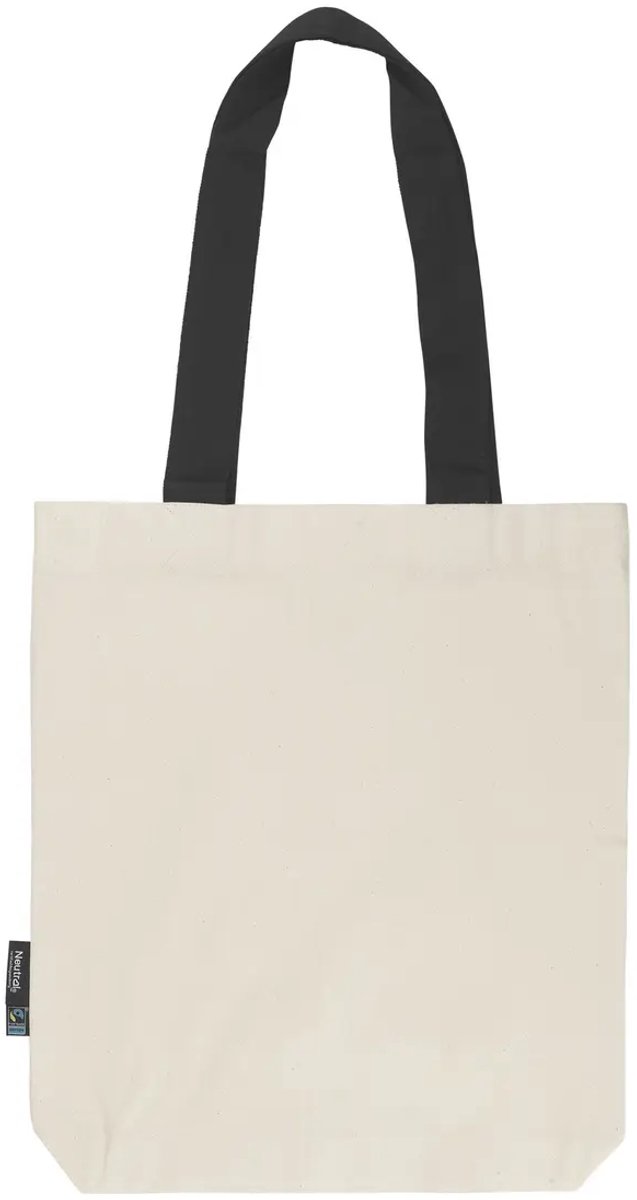 Tote bag met contrasterende handvatten Neutral Twill