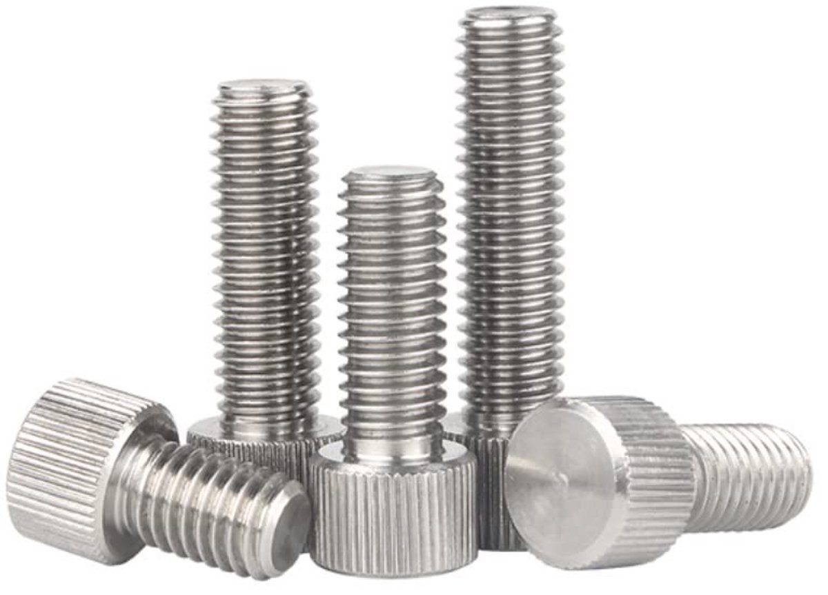 Dailygoods- Kartelschroef roestvrij staal - Gekartelde kop - M6x30mm - 4 stuks - Handmatig aan te trekken - Duurzaam en slijtvast - Handgreepschroef