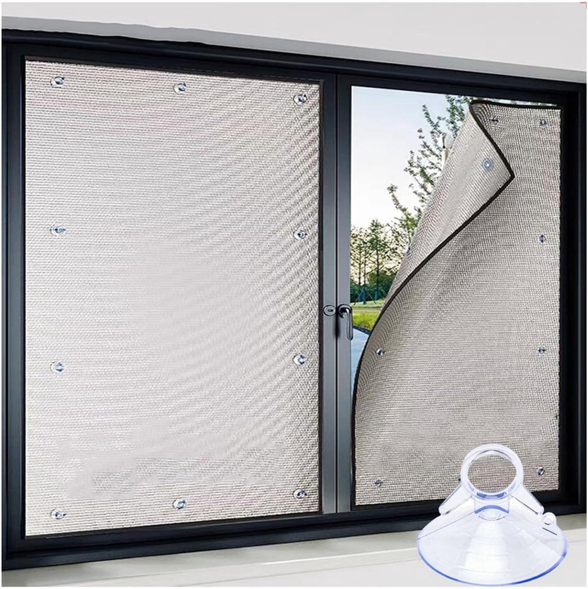 1 stuk Zonnescherm - L - 60x100cm - Warmte-isolerend gordijn - Verduisterend raamscherm -