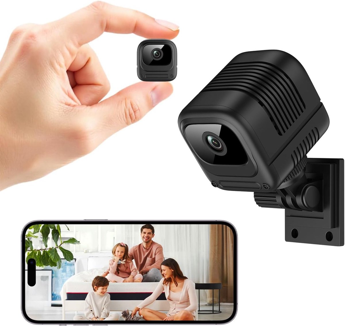HD 1080P Draadloze Camera - Nachtzicht, Bewegingsdetectie, 130° Groothoek - 1200mAh Batterij - voor Thuisbeveiliging, Buitensport & Kinderopvang - 1 Stuk