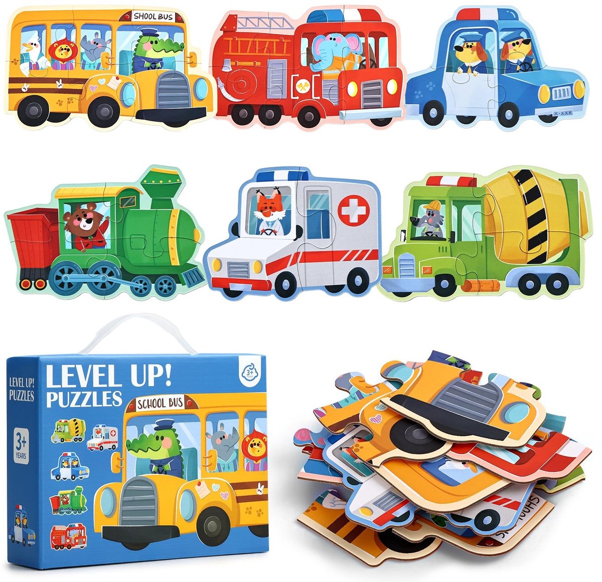 Dailygoods- Puzzel 6 Stuks - Educatief Speelgoed - Jigsaw Puzzel - Babyspeelgoed 3-5 Jaar - Duurzaam Materiaal - Cognitieve Ontwikkeling