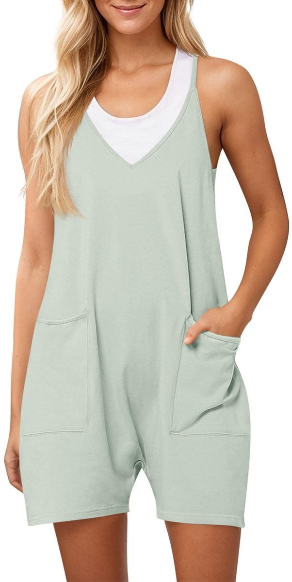 Dailygoods - Dames Tuinbroek Korte Jumpsuit - Ademend en Comfortabel