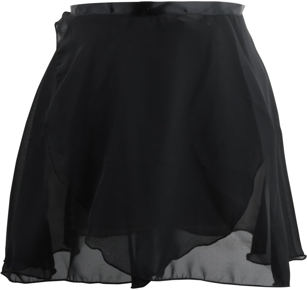 Dailygoods - Balletrok voor meisjes, wikkelrok, chiffon, wikkelrok met verstelbare taille, stropdas, balletrok, wikkelrok, dansrok voor dames