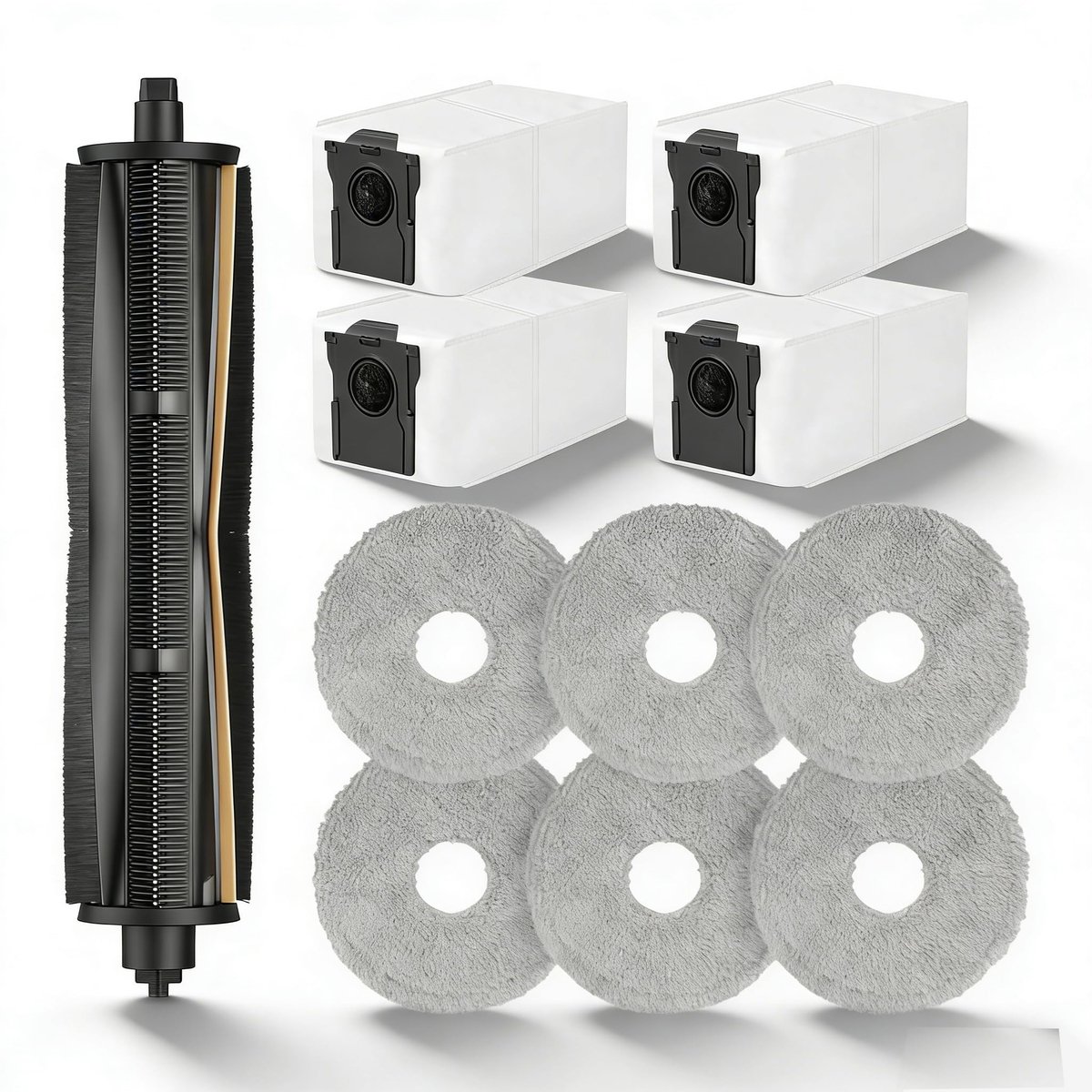 Dailygoods- Accessoires voor Dreame Robot - 11-delige set - TriCut-borstel - Stofzakken - Mopdoeken - Compatibel met L10s Pro Ultra Gen 2 - Robotstofzuiger
