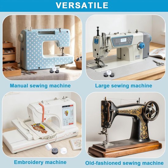 Naaigaren voor naaimachine met 45 m per spoel, polyester garen, met opbergdoos, naaigaren voor naaimachine en borduurmachine, zwart, wit, 25 stuks — afbeelding 4