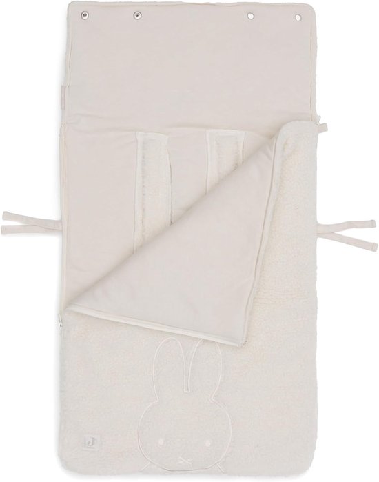 Baby Voetenzak - Muts voor kinderwagen - Warmte en comfort - Teddy voering met capuchon - 42 x 82 cm — afbeelding 4