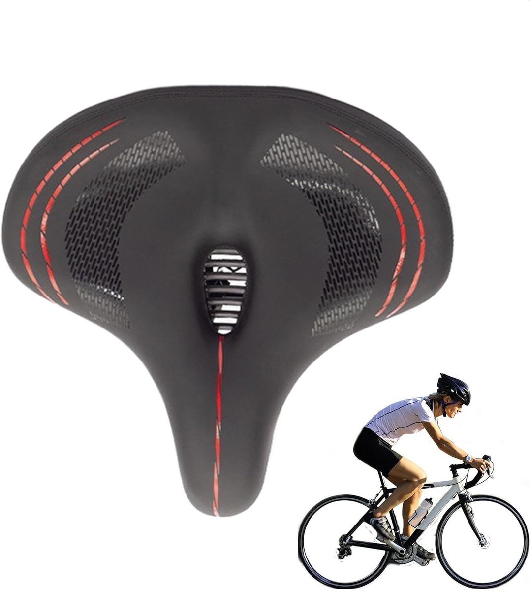 Fietszadel Kussen - Comfort Pad - Lange Ritten - Antislip Ontwerp - 7.5 cm Dik - Meerkleurig