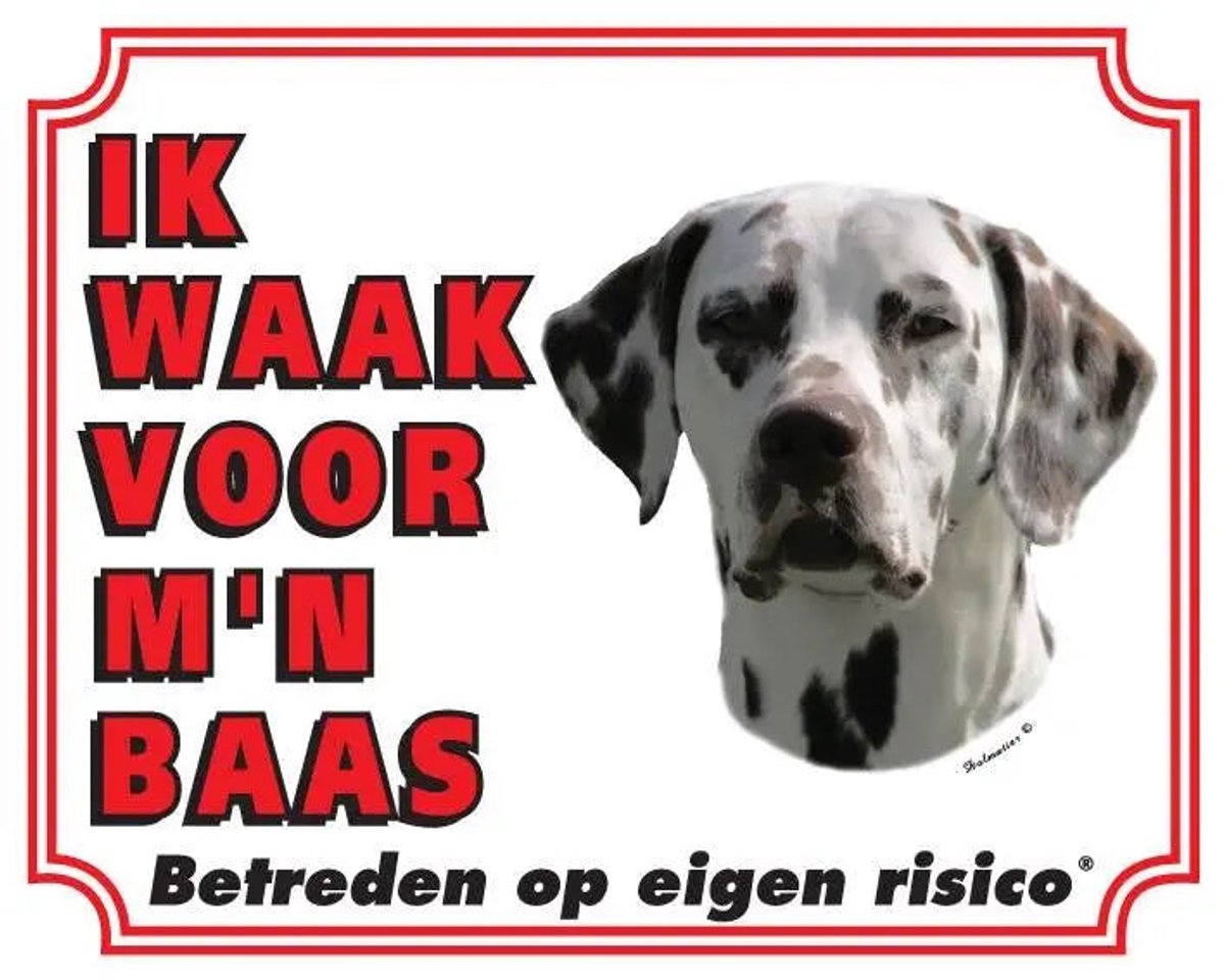 Bol.com Dalmatier Waakbord - Ik waak voor mijn baas aanbieding