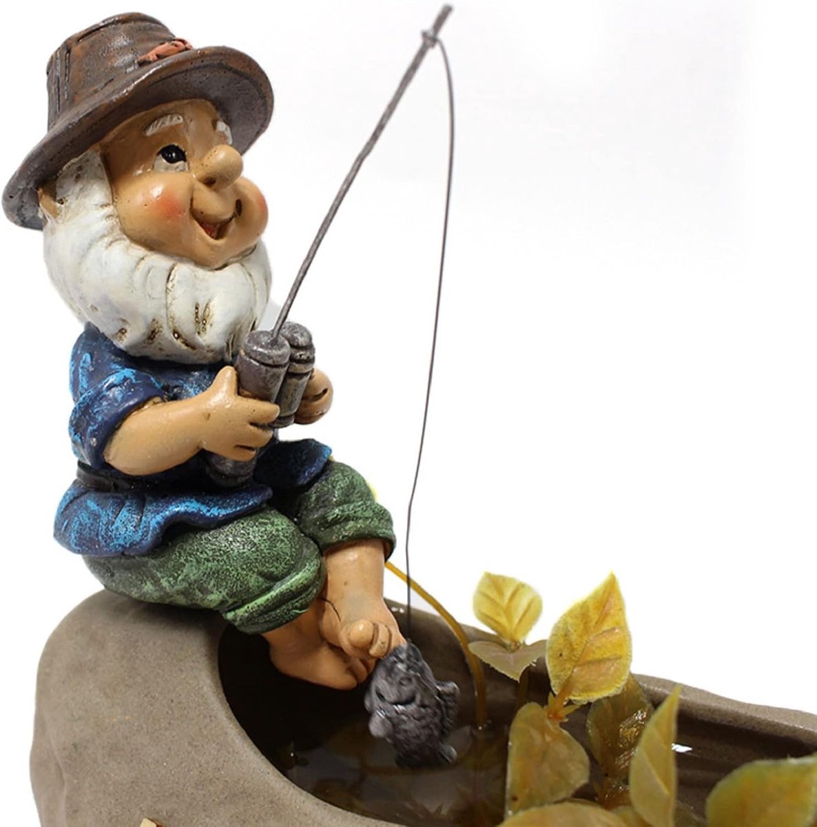 tuinkabouterfiguur, hars tuinbeeld, weerbestendig en vorstbestendig, tuindecoratie voor buiten, terras, gazon, binnenplaats, balkon (tuinkabouter)