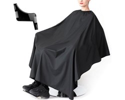 Kapper Cape Grote Maat met Verstelbare Snap Sluiting Waterdicht Haar Snijden Salon Cape Waterdichte Kappers Jurk voor Haar Styling Perfect voor Haarstylisten met Een baard Kam, Zwart
