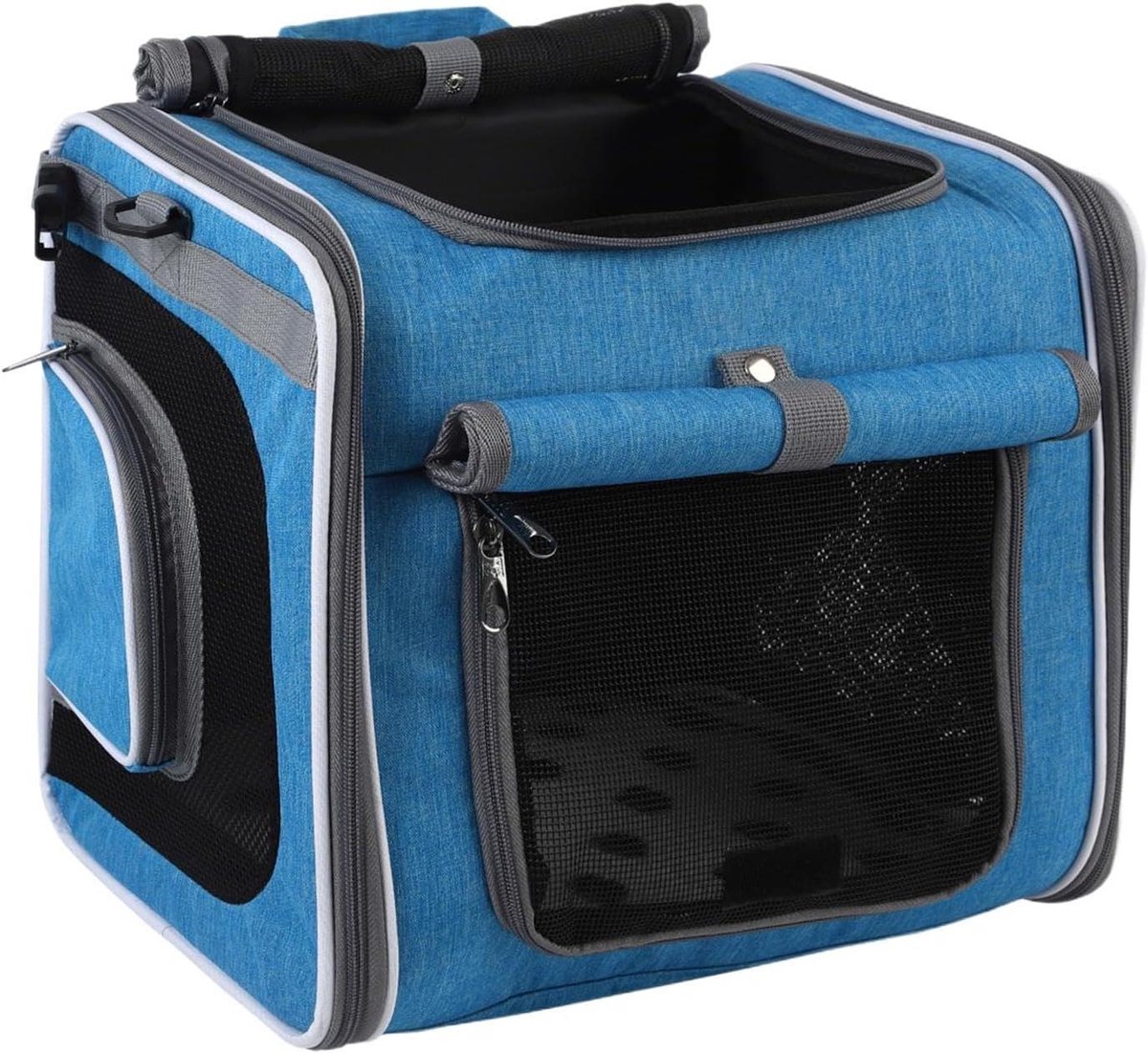 Hondenfietsmand - Huisdierendrager Scooter - Fietsen met huisdier - Geventileerd en verstelbaar - 33.3 x 30.81 x 12.6 cm - Meerkleurig