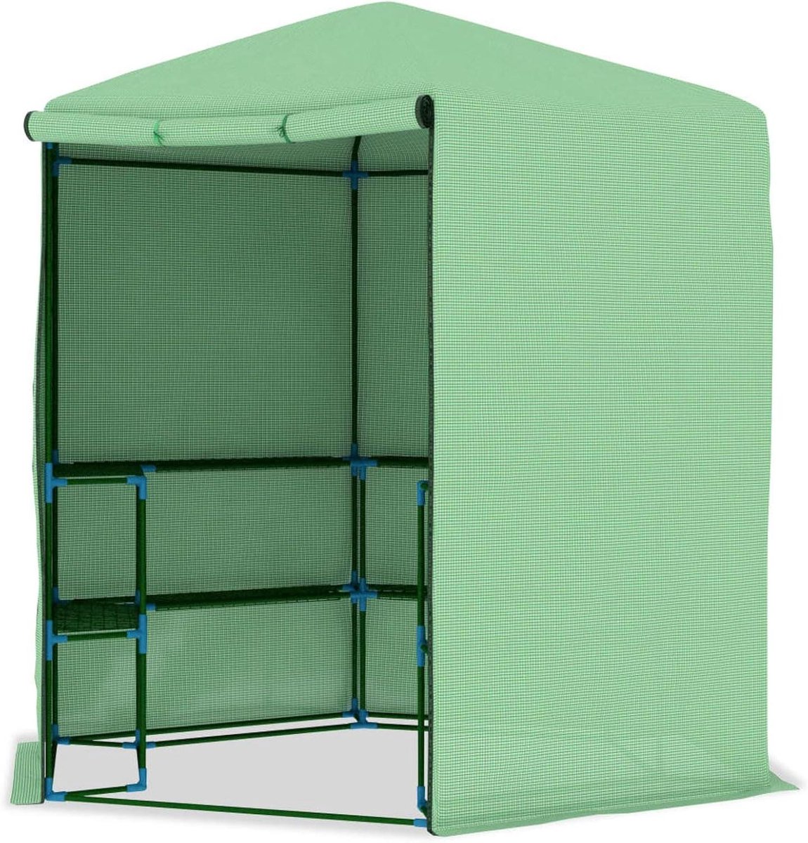 Tuinkas Plantenkas - Kweekkas Buiten - Planten Beschermen - Verstevigd PE Materiaal - 227x223cm - Groen