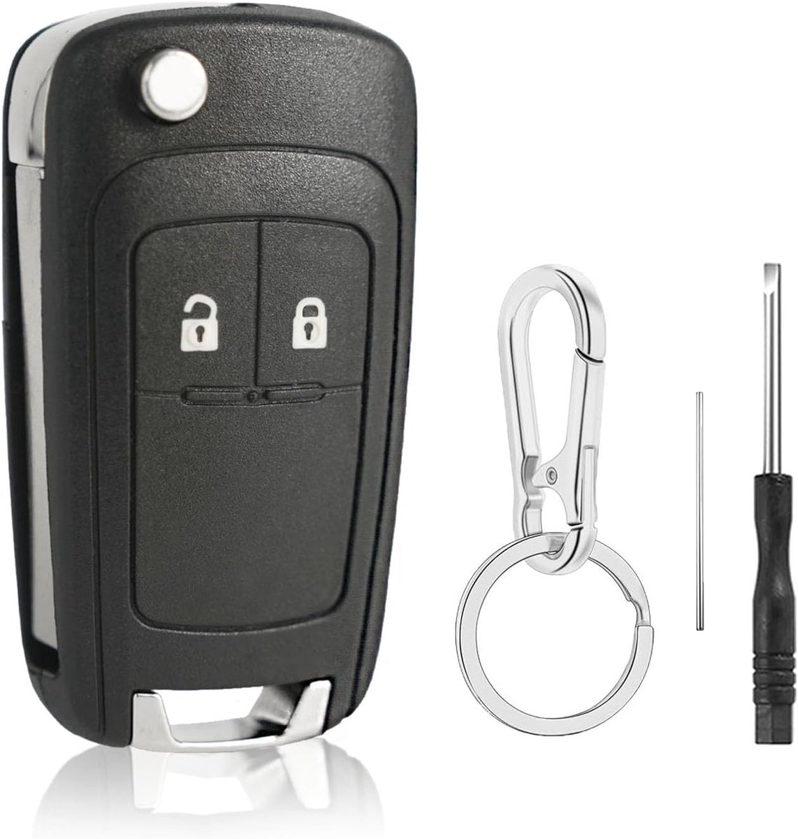 Autosleutelbehuizing met 2 toetsen voor Opel Adam Astra Insignia Mokka Meriva Movano Karl Cascada Zafira C Tourer Chevrolet Cruze Aveo Orlando Trax Spark Captiva Matiz afstandsbediening autosleutel