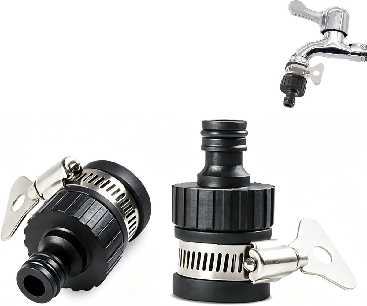 2 stuks waterdief camping, adapter kraan tuinslang voor tuin & keuken