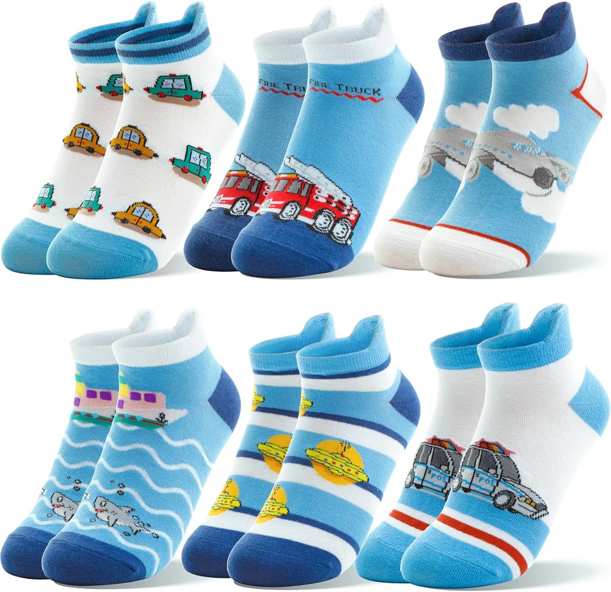 Sokken Jongens Sneakersokken Kleurige Korte Kindersokken Cartoon Katoen Peutersokken 6 Paar