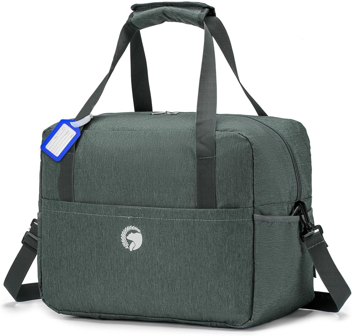 Vouwbare Reistas voor Handbagage 40x30x20 - Ideaal voor Vliegtuig, Weekendtrips en Reis met Waterdichte Vakken - 25L Ruime Weekender Tas voor Dames en Heren in Grijs