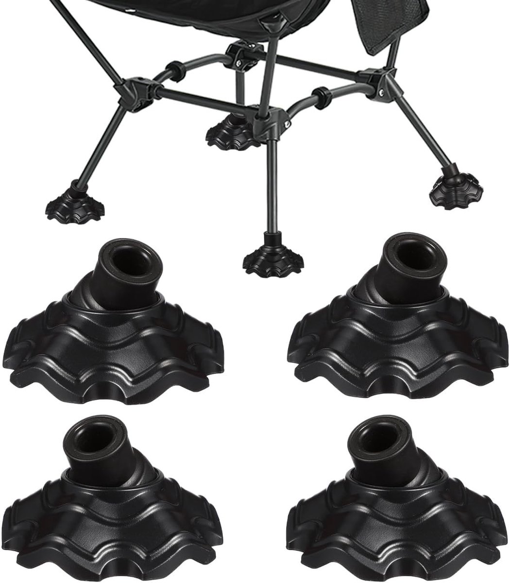 Set van 8 Vervangende Campingstoel Poten met Antislip Zitting Caps voor Buitenmeubilair en Opvouwbare Stoelen - 15 mm Diameter