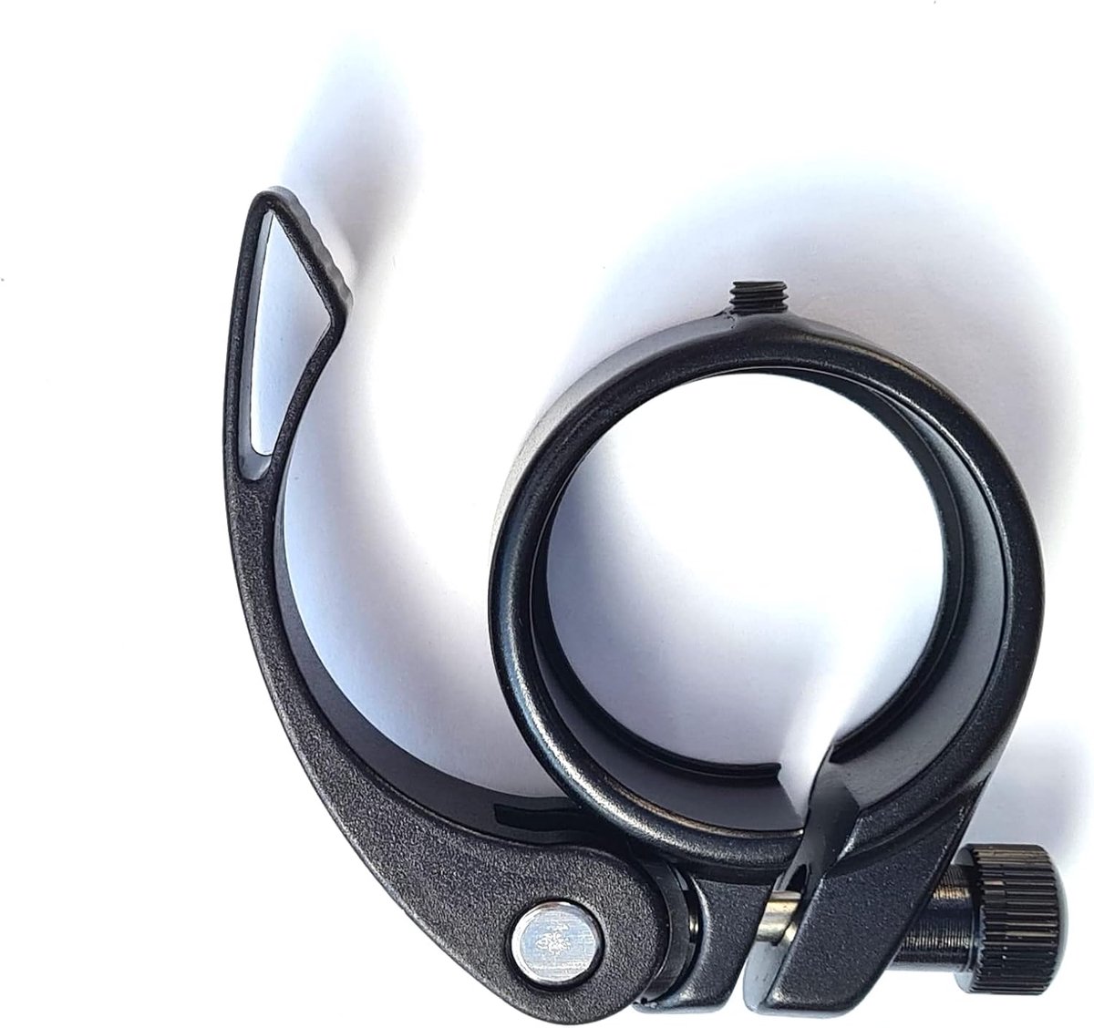 Aluminium fietszadelklem met snelspanner zadelklem 38,1 mm (zwart)