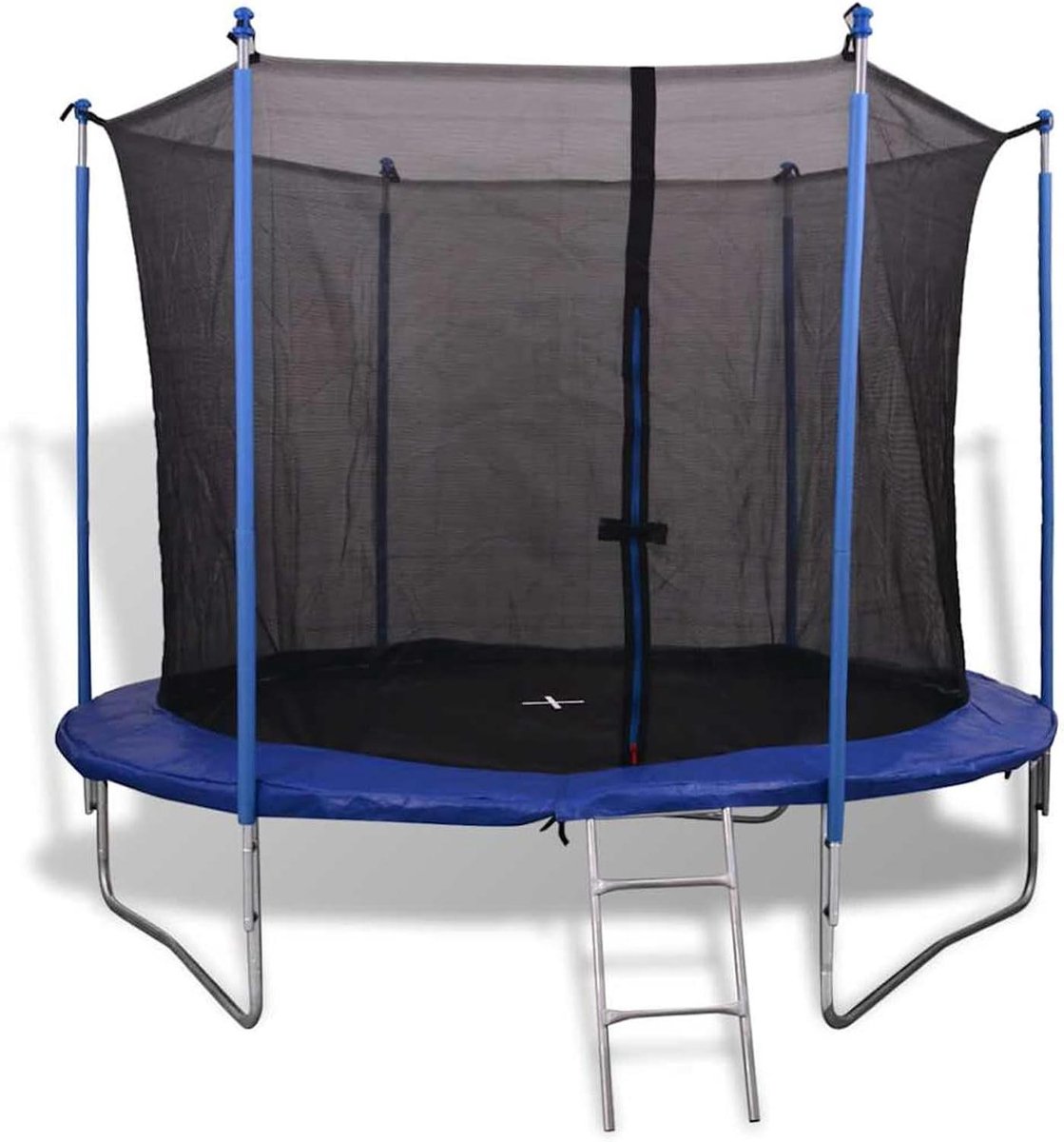 Trampoline met net - Buitenspeelgoed - Buitenplezier - Veiligheidsnet en ladder - 305 cm - Zwart blauw