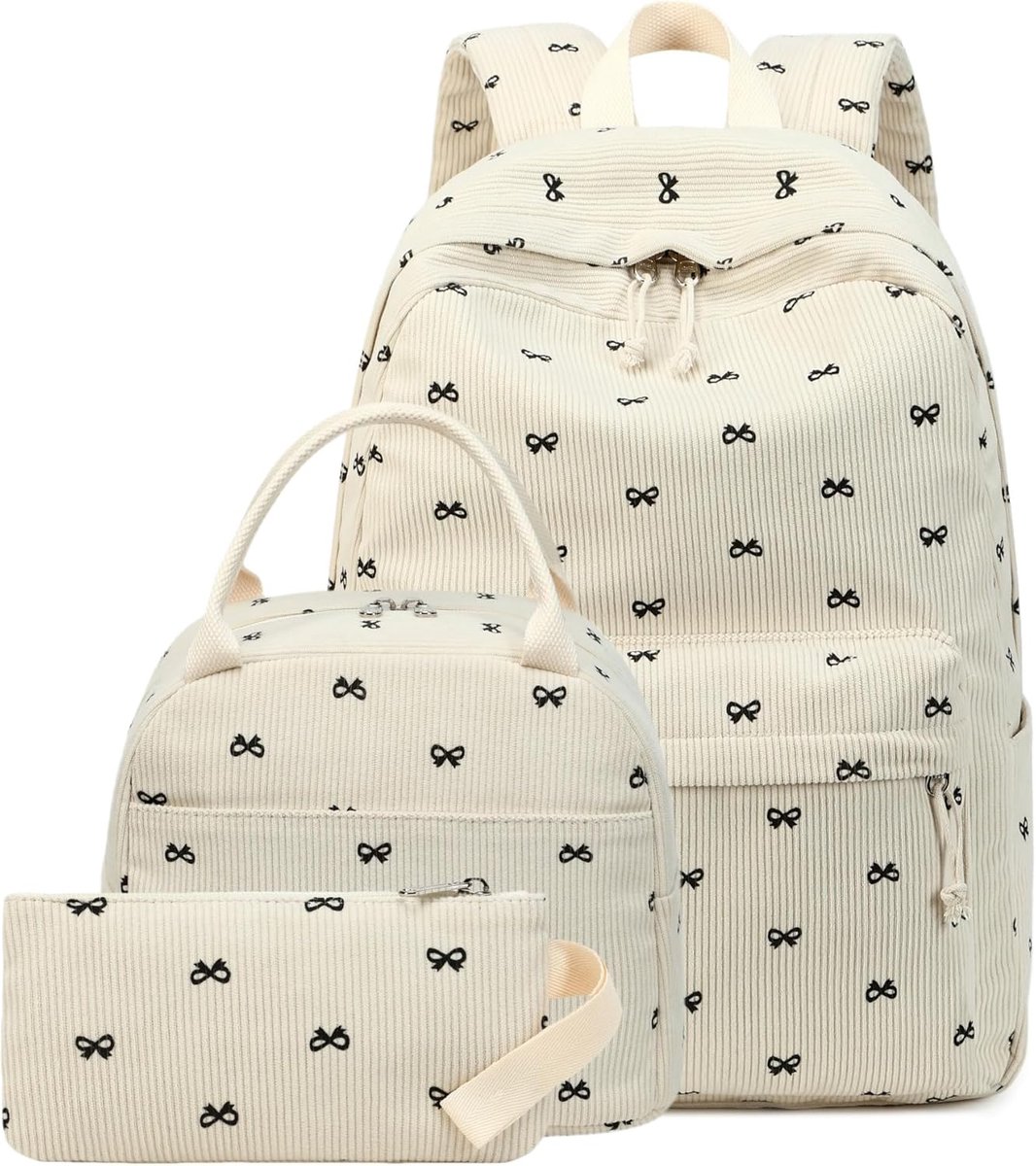 Schoolrugzak Jongens Tieners Kinderen Tieners Meisjes Dagrugzak Meisjes Vrije Tijd Rugzak, Witte Daisy Zwart,, Zwarte vlinderknoop 2, Large, modern