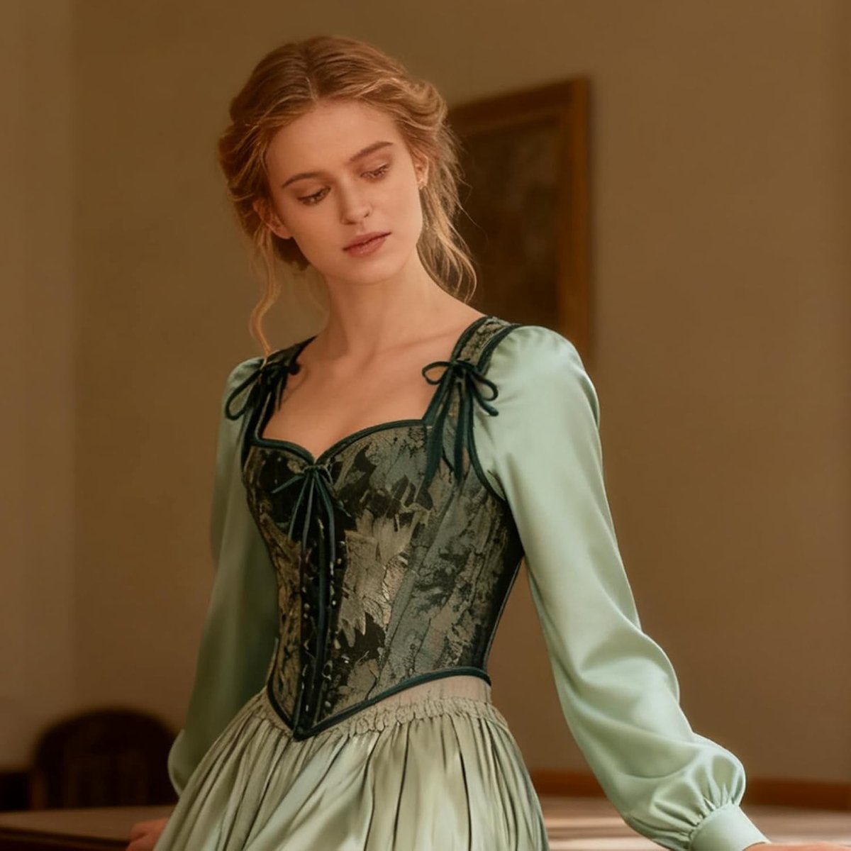 Korsettop voor dames, bloemenkorset, middeleeuws renaissance vest, cottagecore vest, bustier, bovendeel met vetersluiting