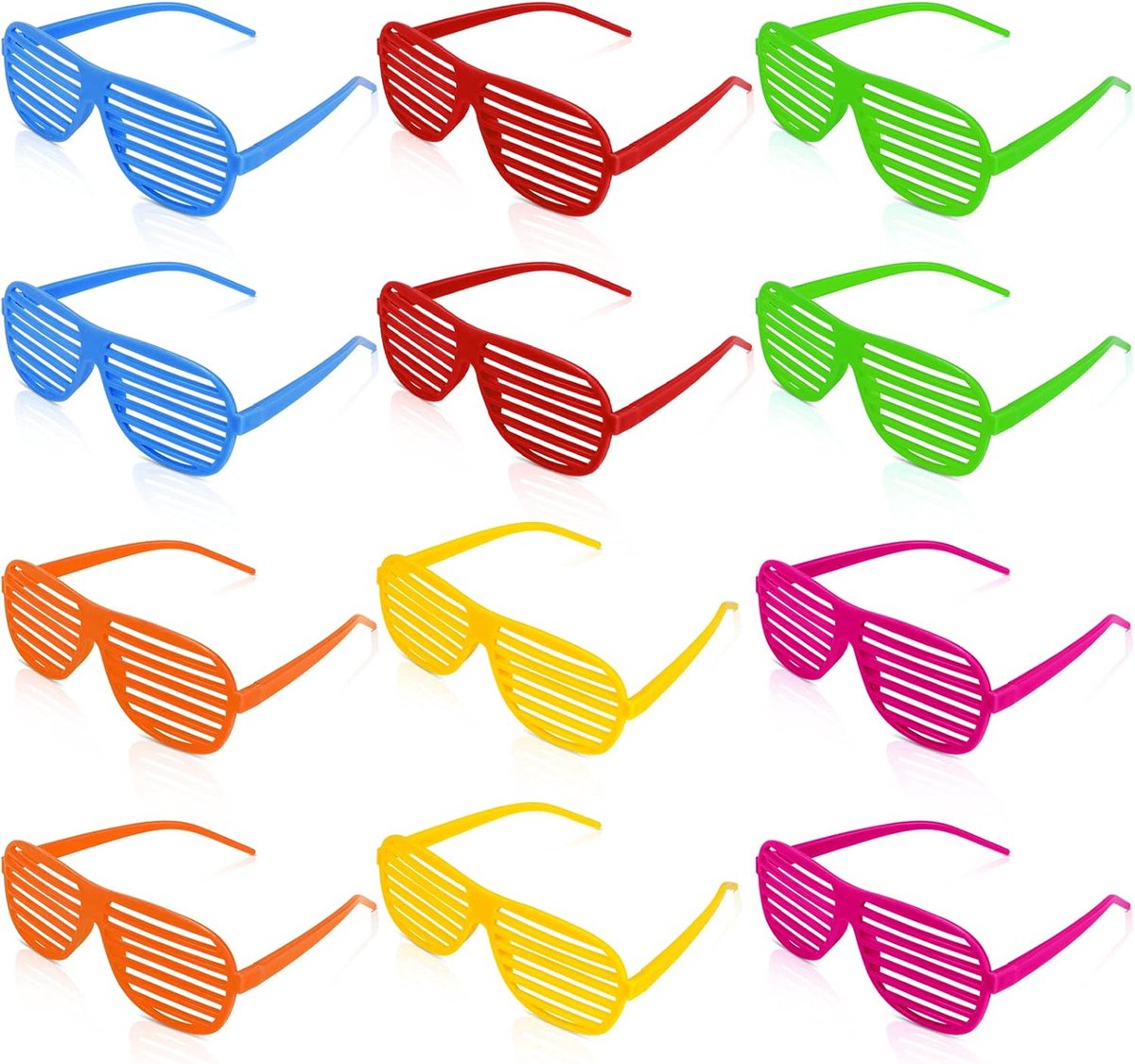 Led-lichtbril/Shutter Shades bril, draadloze partybril, feestzonnebril, lichtgevende neon rave bril, knipperende led-zonnebril, kostuums voor feestjes, carnaval, Halloween, Kerstmis