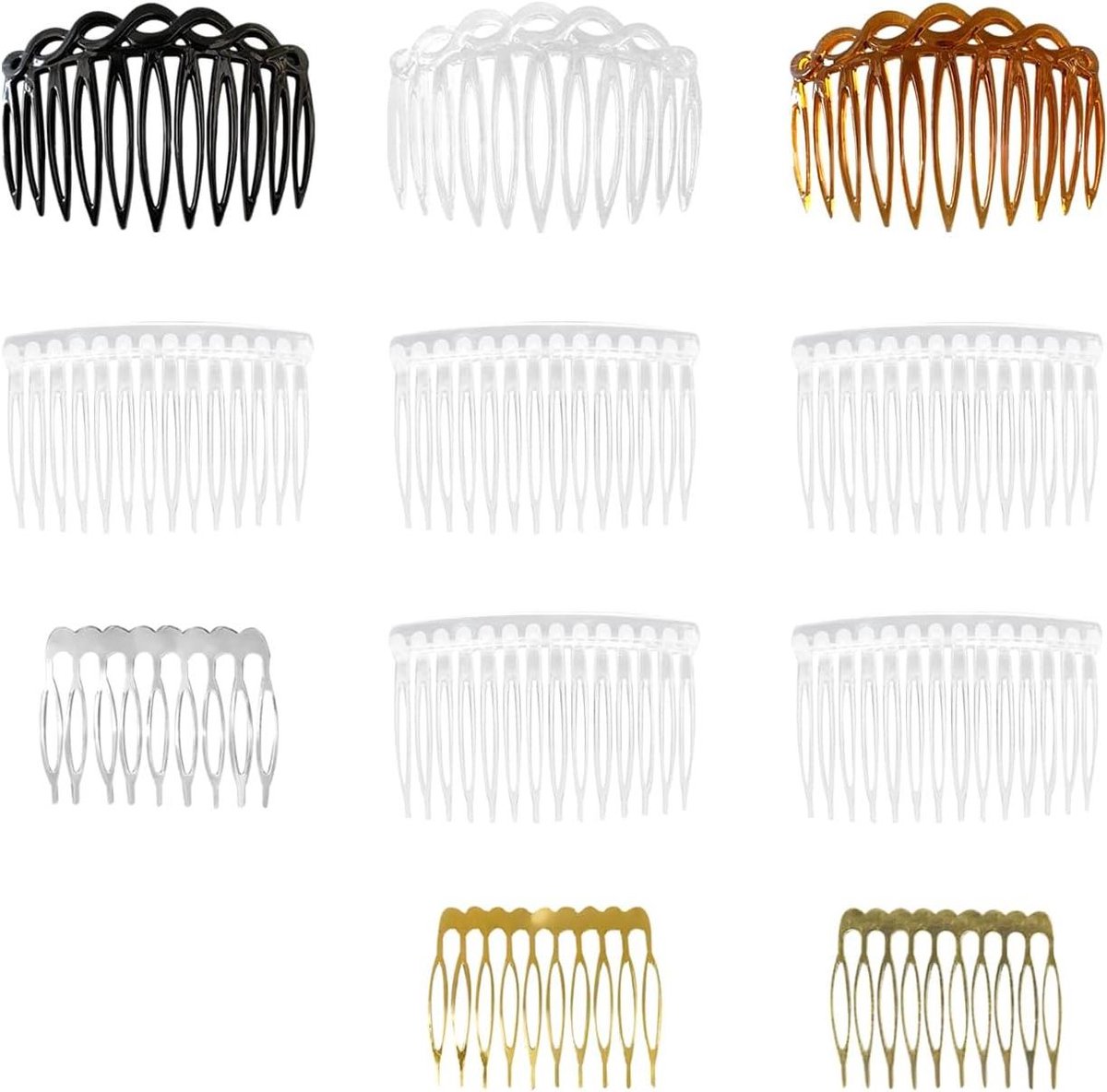 Haarkam Set - Haaraccessoires - Haarstyling - Gebogen Design - 11 Stuks - Gemengde Kleuren