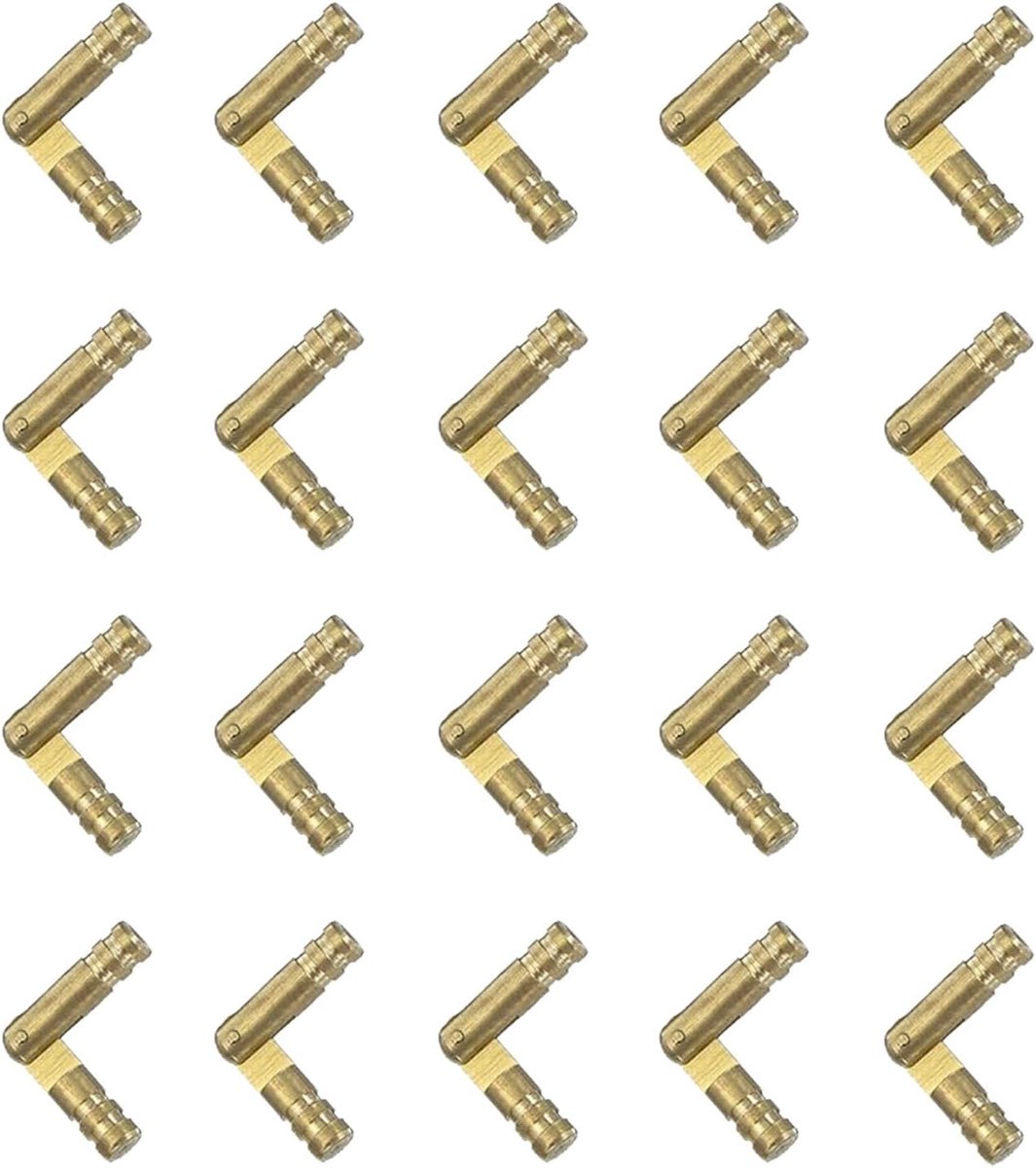 Scharnieren, 5 x 25 mm mini cilindrische verborgen verborgen meubelscharnieren voor juwelendoos, muziekdoos, etui, kastdeur (koperkleur)