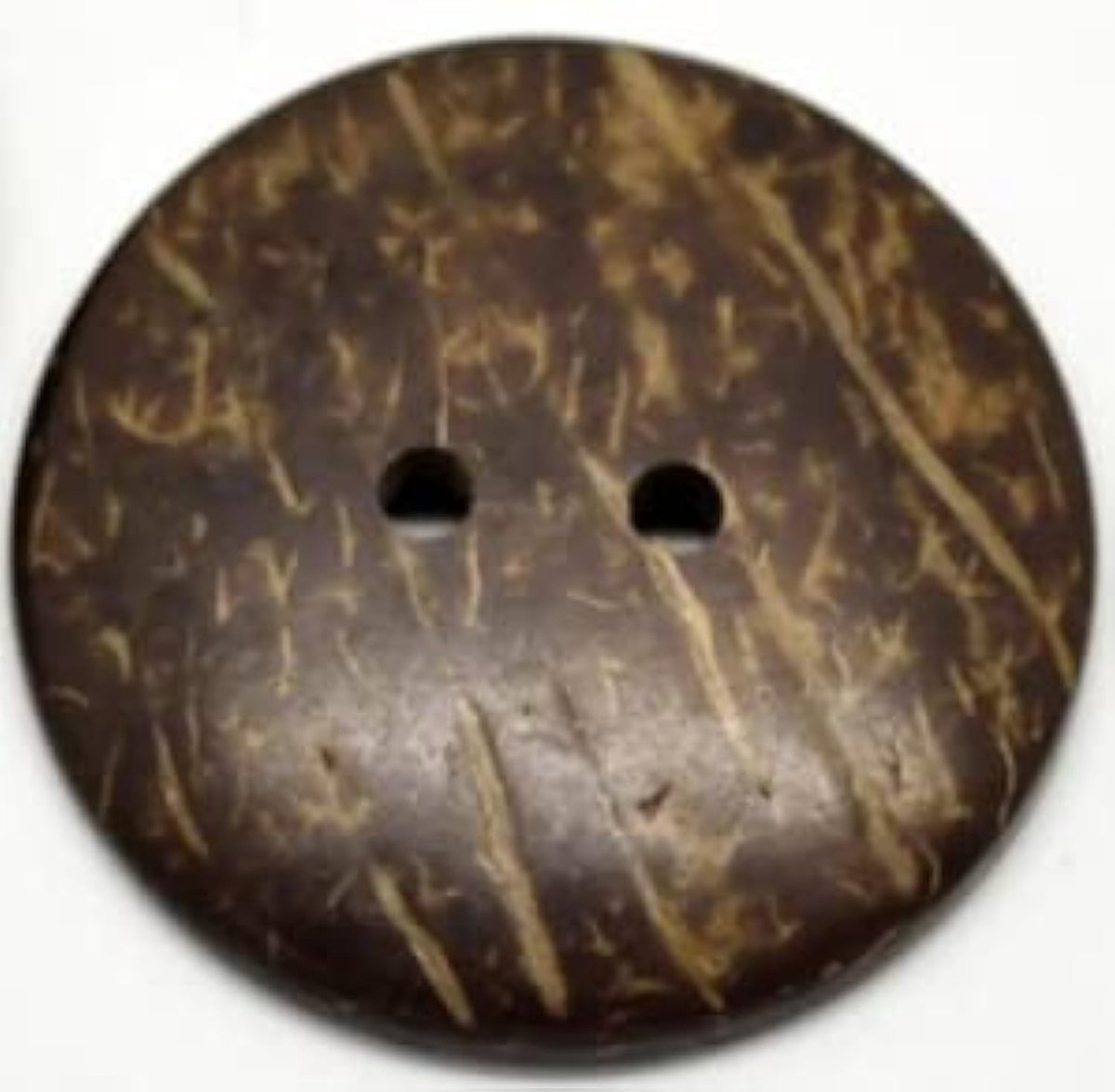 Knopen om op te naaien, Ø 3,8 cm, 2 gaten, bruin, knutselen, XL-knopen, jasknopen, knutselknopen, tweegaatsknopen, mantelknopen voor naaien