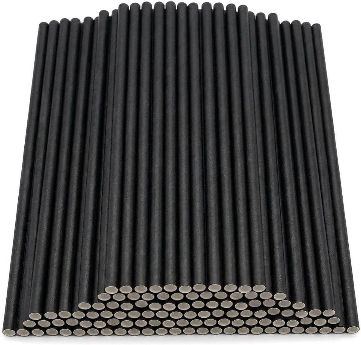 Rietjes Zwart 6mm x 197 mm | Rietjes van Papier voor Cocktails, Koffie, Verjaardagen, Bruiloften, Kerstmis, Feesten en Partijen