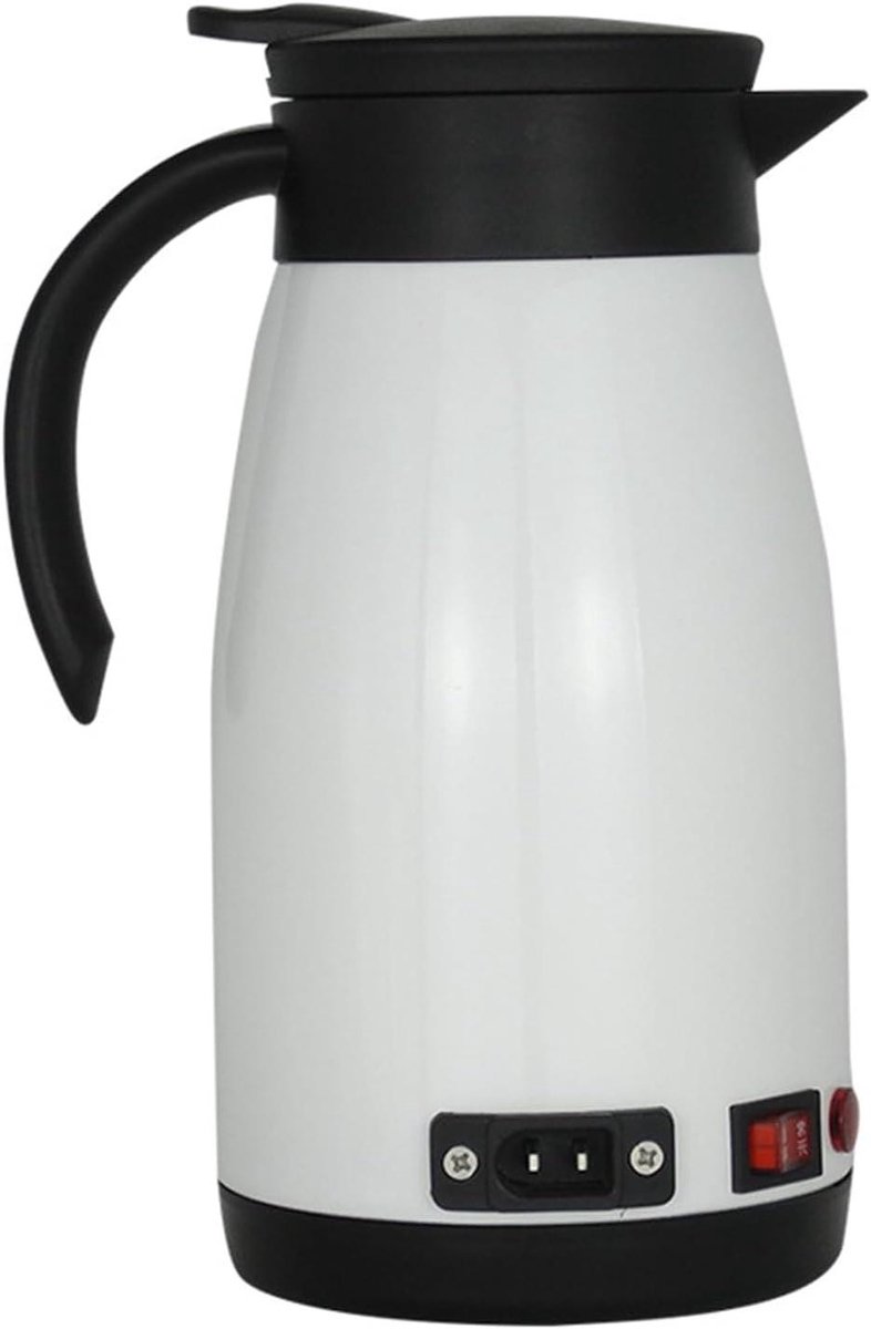 Auto Waterkoker - Verwarmde Mok - Reizen Warm Drankjes - Universele Spanning - 680 ml - Wit