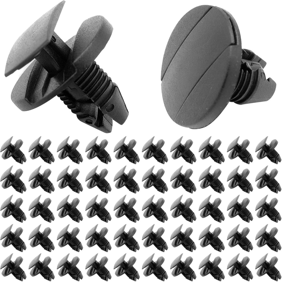 50 stuks bevestigingsklemmen voor auto, 8 mm autoklemmen, klemmen voor Peugeot, carrosserieklemmen, plastic autonaald, autoklem, compatibel met Peugeot Jumpy Berlingo C3, C4, C5, C6 Clio2