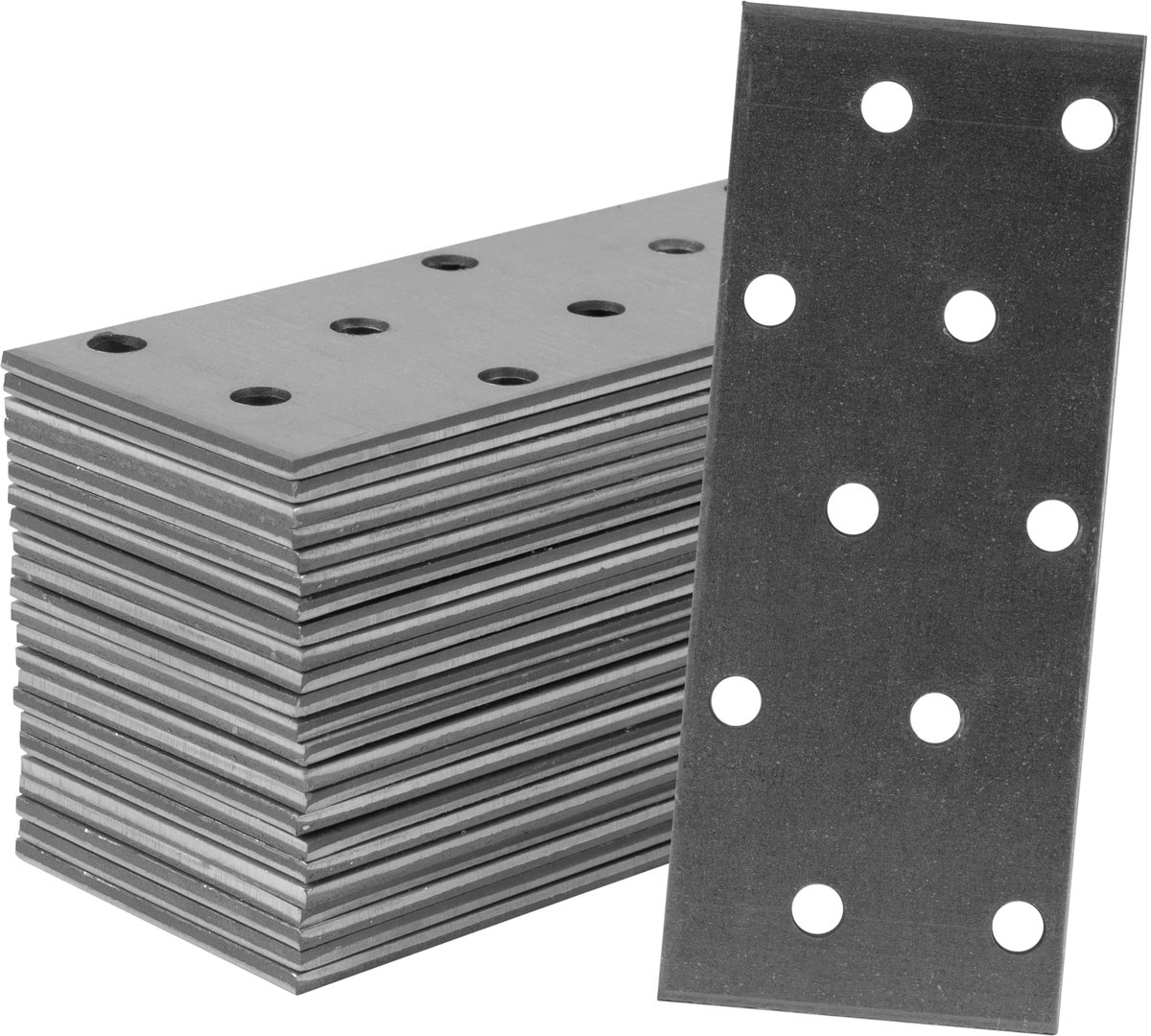 Market Platte metalen beugels, reparatieplaten, 100 x 40 mm, 24 stuks, zware stalen plaatbeugels, metalen verbindingsplaten voor hout, woningverbetering, platte wandverbindingsplaten (10,2 x 3,8