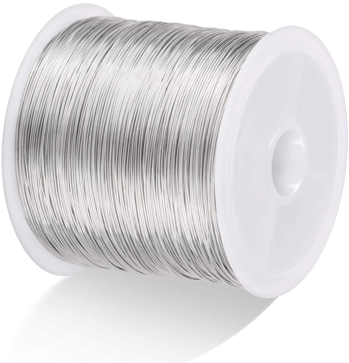 Draad zilver, sieradendraad, draad voor het maken van sieraden, koperen handwerk, sieradendraad, zilverdraad voor het maken van armbanden, haarspelden, kunsthandwerk (0,3 mm x 100 m)