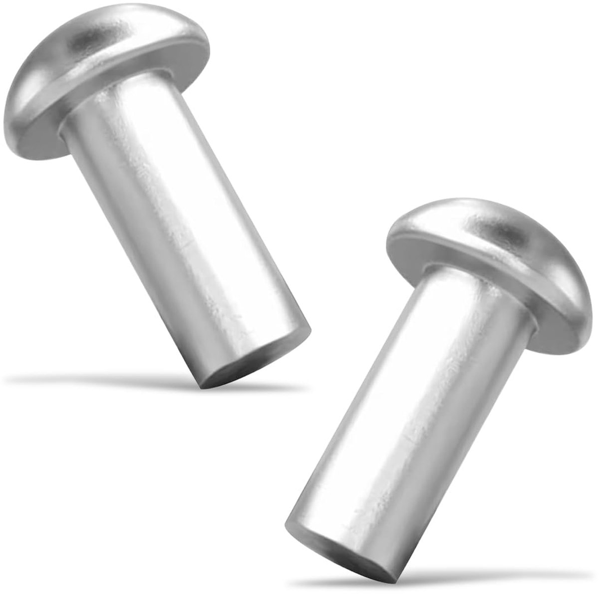 50-delige klinknagelset van roestvrij staal, M3 x 10 mm, met halfronde kop, gebogen, solide klinknagels/om te slaan, DIN 660, voor montage op plaat, leer en messen, roestvrij staal