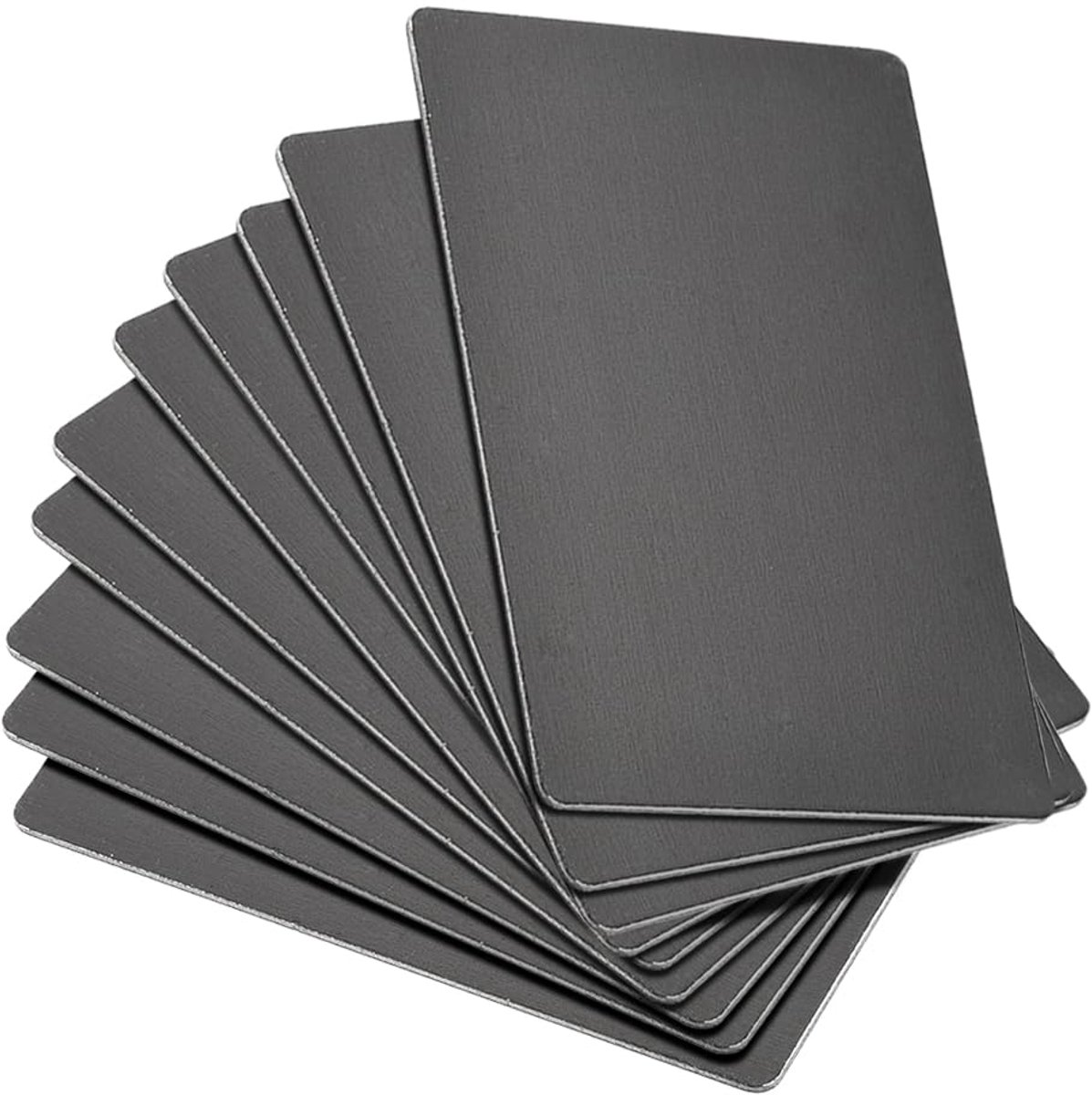 sourcing map 10 stuks visitekaartjes geanodiseerd aluminium plaat 100x60x1mm metaal voor DIY laserdruk gravure zwart