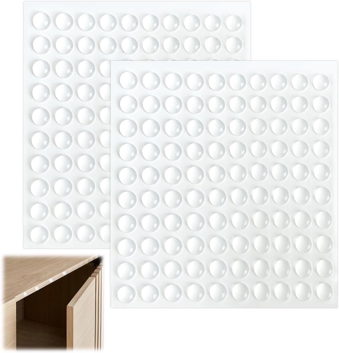 200 Stuks Zelfklevende Silicone Bumpers, Transparante Deurvangers voor Keukenkastjes en Laden, Geluiddempende Stootdopjes voor Meubels en Glas (6 x 2 mm)