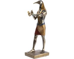 lachineuse - Thot standbeeld 31 cm - Egyptische God - Oude Egyptische decoratie beeldje - Ibis hoofd vogel - Egyptische buste - origineel cadeau-idee decoratie Thoth