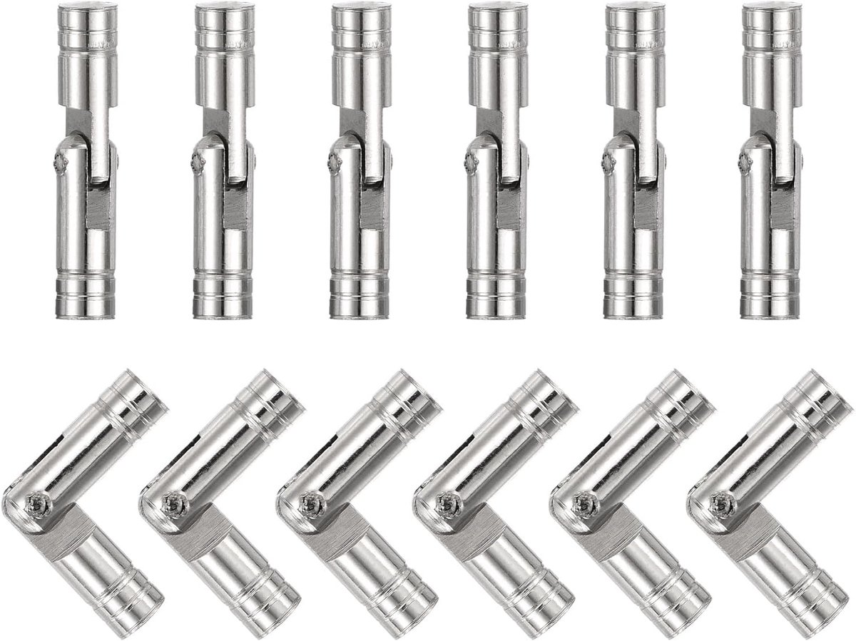 Scharnieren van messing, 25 x 5 mm, verborgen scharnieren, klaphouder, cilindrische scharnieren voor herinneringsdoos, deurscharnier
