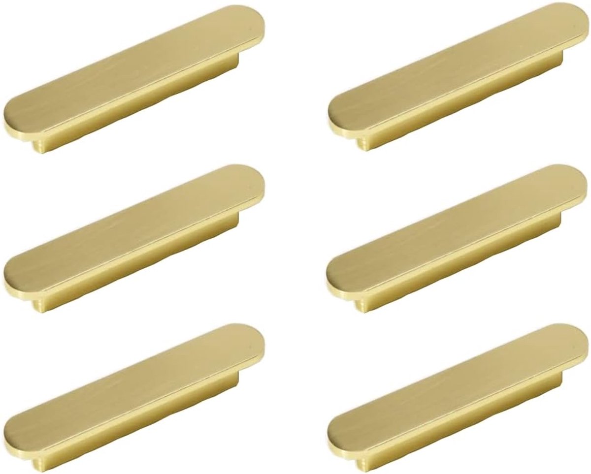 6 Stuks keukenkast handgrepen goud 64mm keuken deurgrepen goud keukenkast handgrepen lade handgrepen badkamer handgrepen