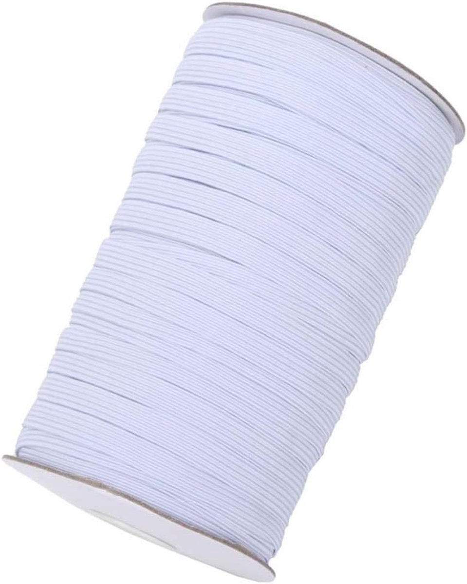 K 1 rol 90 meter witte elastische spoel 1 cm elastische koord spoel naaibanden plat elastisch koord voor doe-het-zelf naaien breien kunst & ambachtelijke